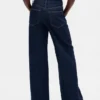 Jeans med hög midja och vida ben