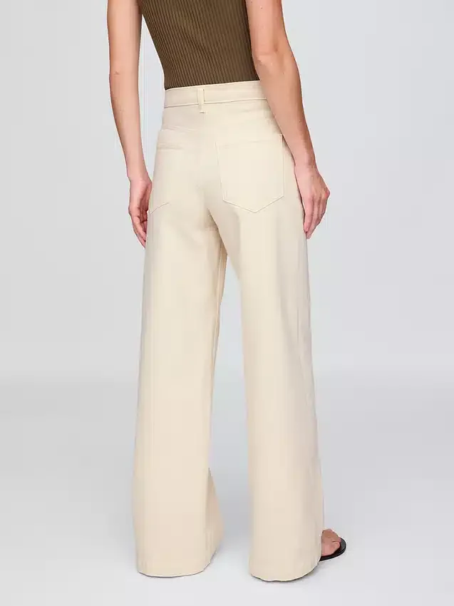 Jeans med hög midja och vida ben