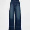 Jeans med hög midja och vida ben