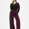 Jeans med hög midja och vida ben