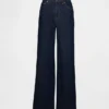 Jeans med hög midja och vida ben