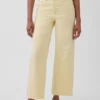 Jeans med hög midja, vid ben och ankellängd