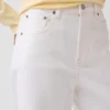 Jeans med hög midja, vid ben och ankellängd