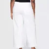 Jeans med hög midja, vid ben och ankellängd