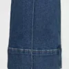 Jeans med hög midja, vid ben och ankellängd