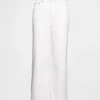 Jeans med hög midja, vid ben och ankellängd