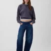 Jeans med låg midja och rak passform