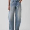 Jeans med låg midja och rak passform