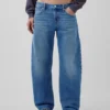 Jeans med låg midja och rak passform