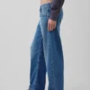 Jeans med låg midja och rak passform