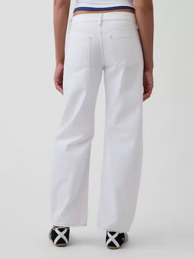 Jeans med låg midja och rak passform