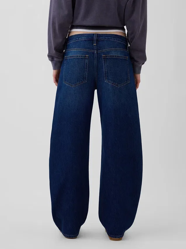 Jeans med låg midja och rak passform