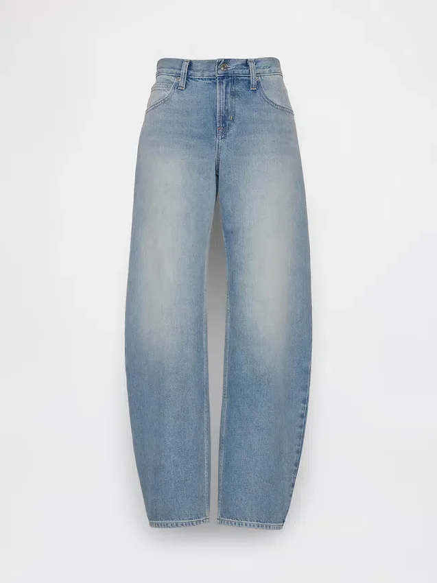 Jeans med låg midja och rak passform