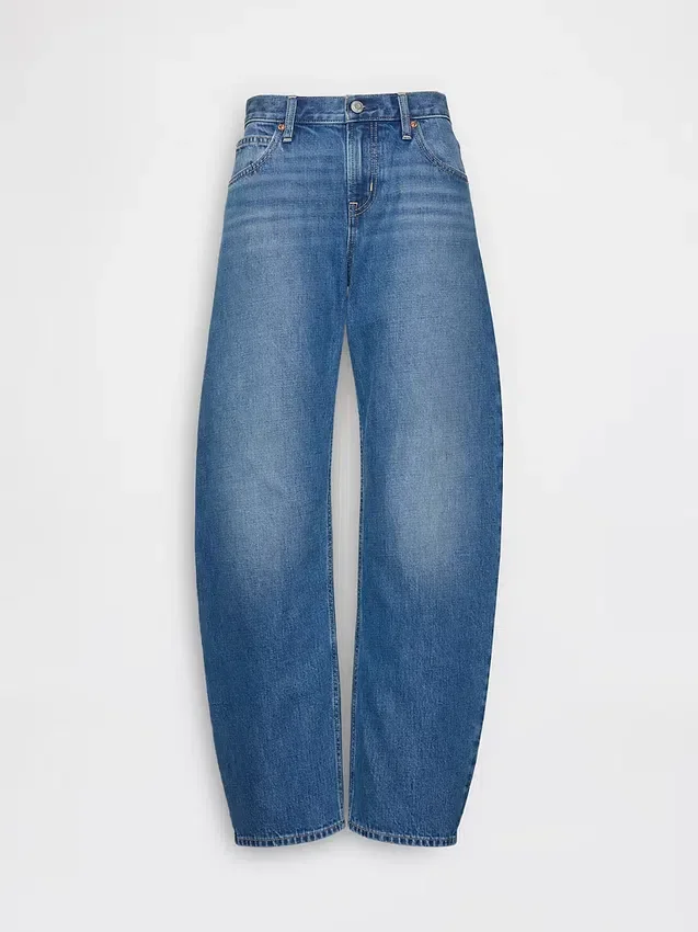 Jeans med låg midja och rak passform