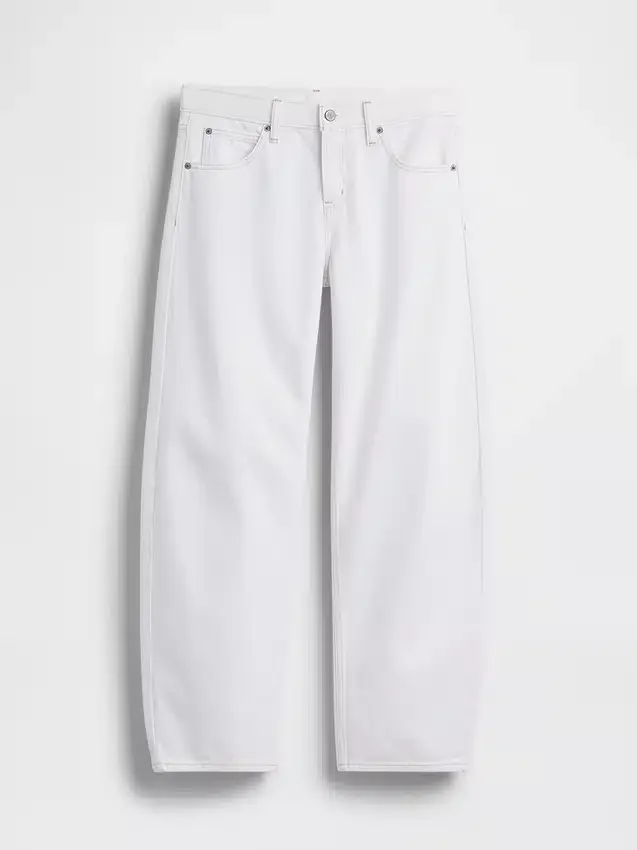 Jeans med låg midja och rak passform
