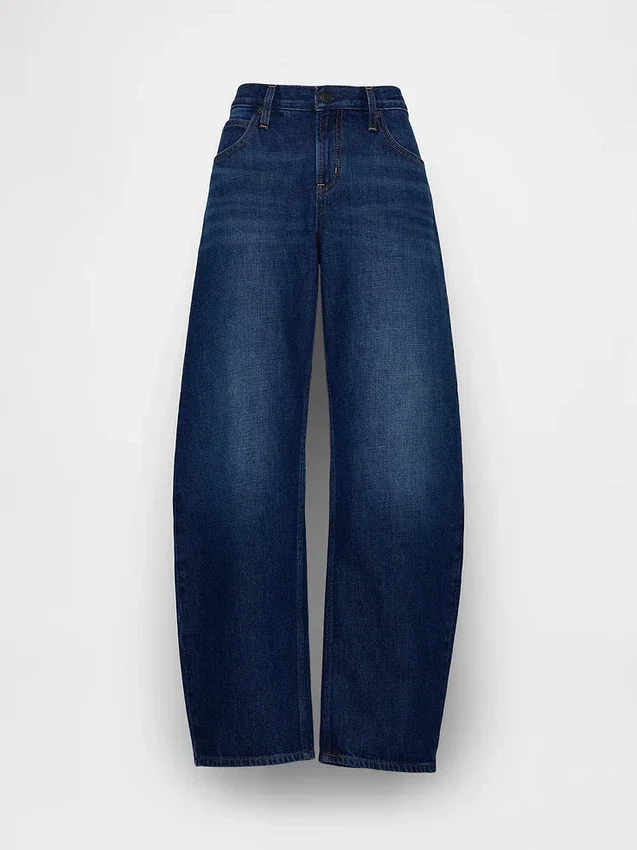 Jeans med låg midja och rak passform