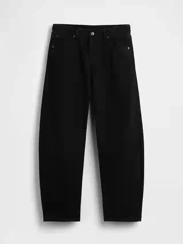 Jeans med låg midja och rak passform