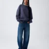 Jeans med låg midja och rak passform