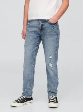 Jeans med medelhög midja för flickor