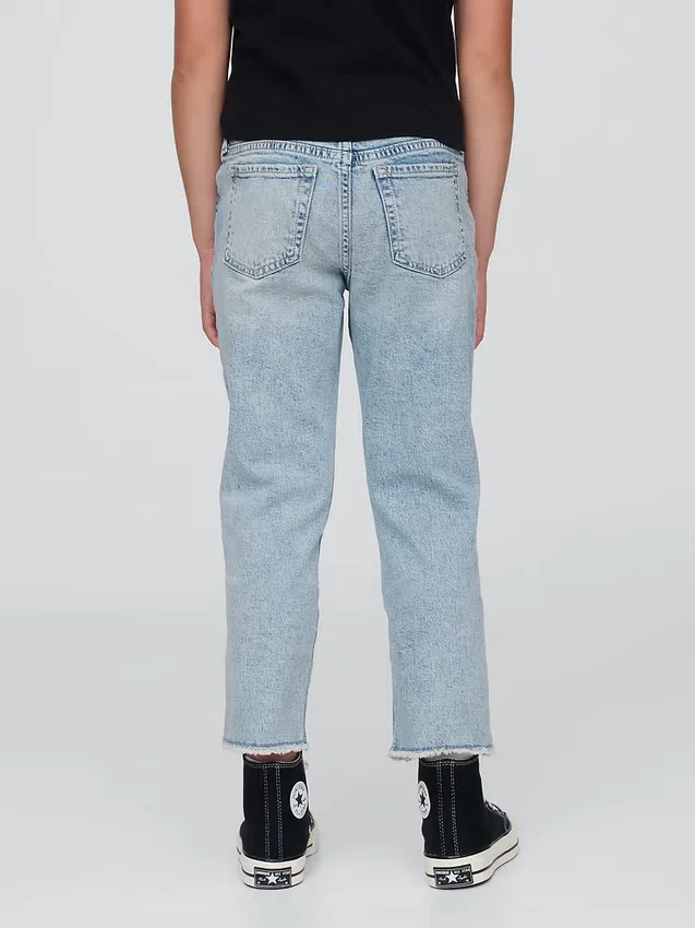 Jeans med medelhög midja för flickor