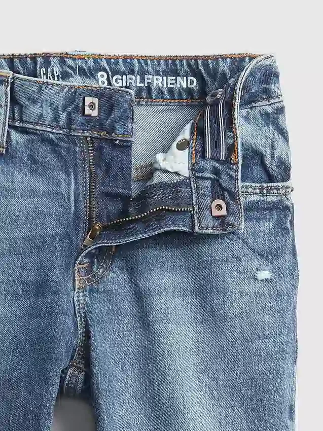 Jeans med medelhög midja för flickor