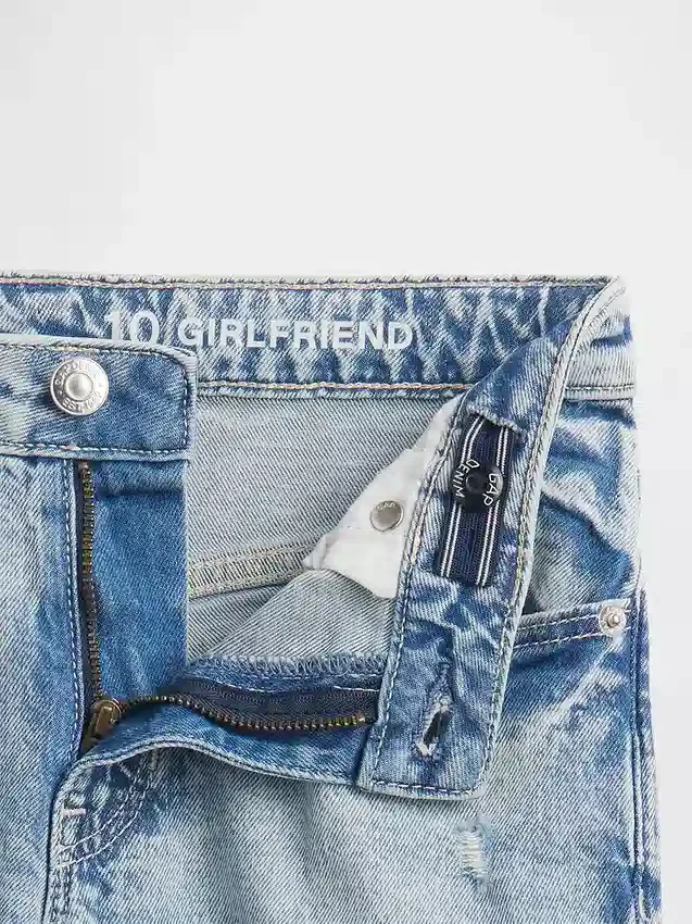 Jeans med medelhög midja för flickor