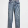 Jeans med medelhög midja för flickor