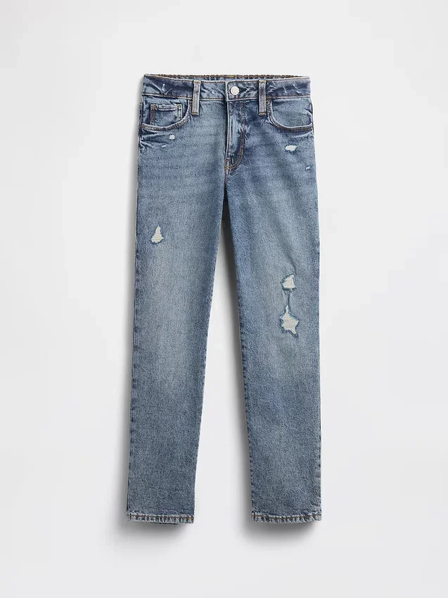 Jeans med medelhög midja för flickor