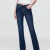 Jeans med medelhög midja och babyboot-ben