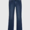Jeans med medelhög midja och babyboot-ben
