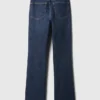 Jeans med medelhög midja och babyboot-ben