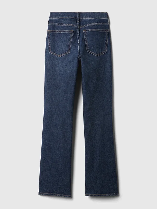 Jeans med medelhög midja och babyboot-ben