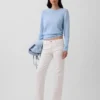Jeans med medelhög midja och rakt snitt