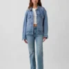 Jeans med medelhög midja och rakt snitt