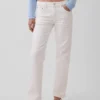Jeans med medelhög midja och rakt snitt