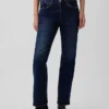 Jeans med medelhög midja och rakt snitt