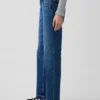 Jeans med medelhög midja och rakt snitt