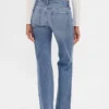 Jeans med medelhög midja och rakt snitt