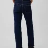 Jeans med medelhög midja och rakt snitt