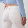 Jeans med medelhög midja och rakt snitt