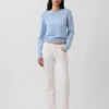 Jeans med medelhög midja och rakt snitt