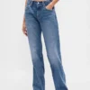 Jeans med medelhög midja, styv passform och rakt ben