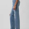 Jeans med medelhög midja, styv passform och rakt ben