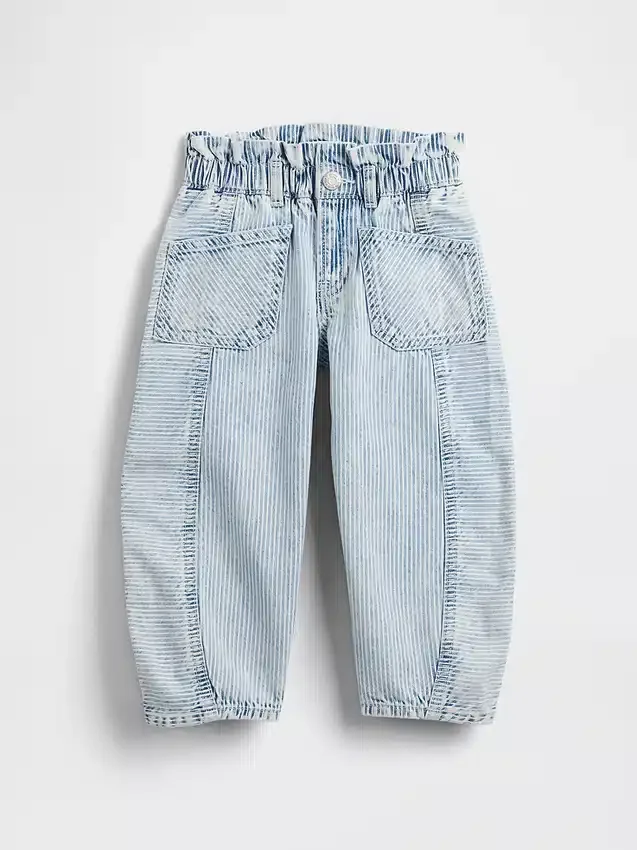 Jeans med randigt mönster och hästsko-design för Baby & Småbarn