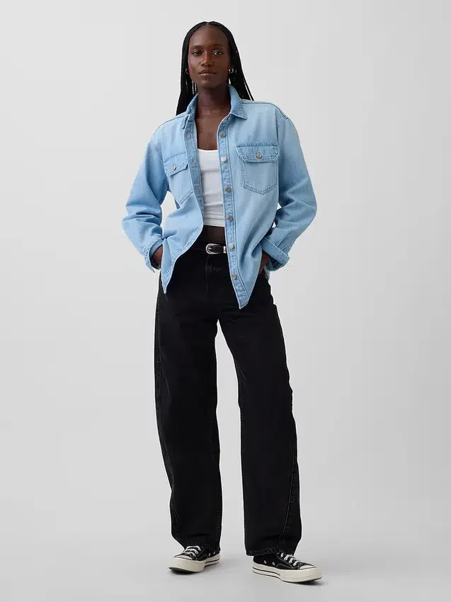 Jeansjacka i westernstil