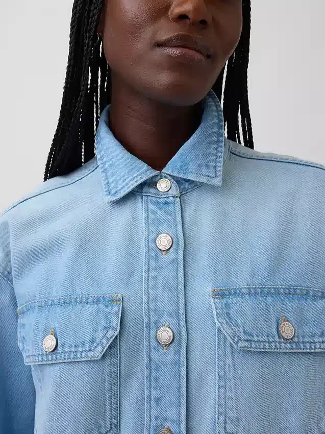Jeansjacka i westernstil