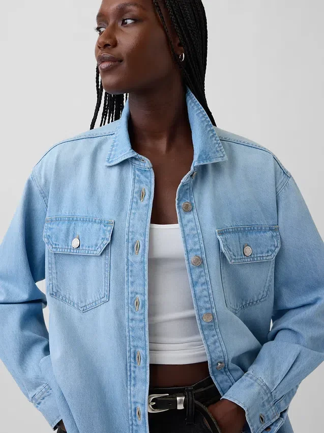 Jeansjacka i westernstil