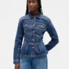 Jeansjacka med peplum