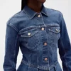 Jeansjacka med peplum