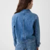 Jeansjacka med påsydda fickor för barn